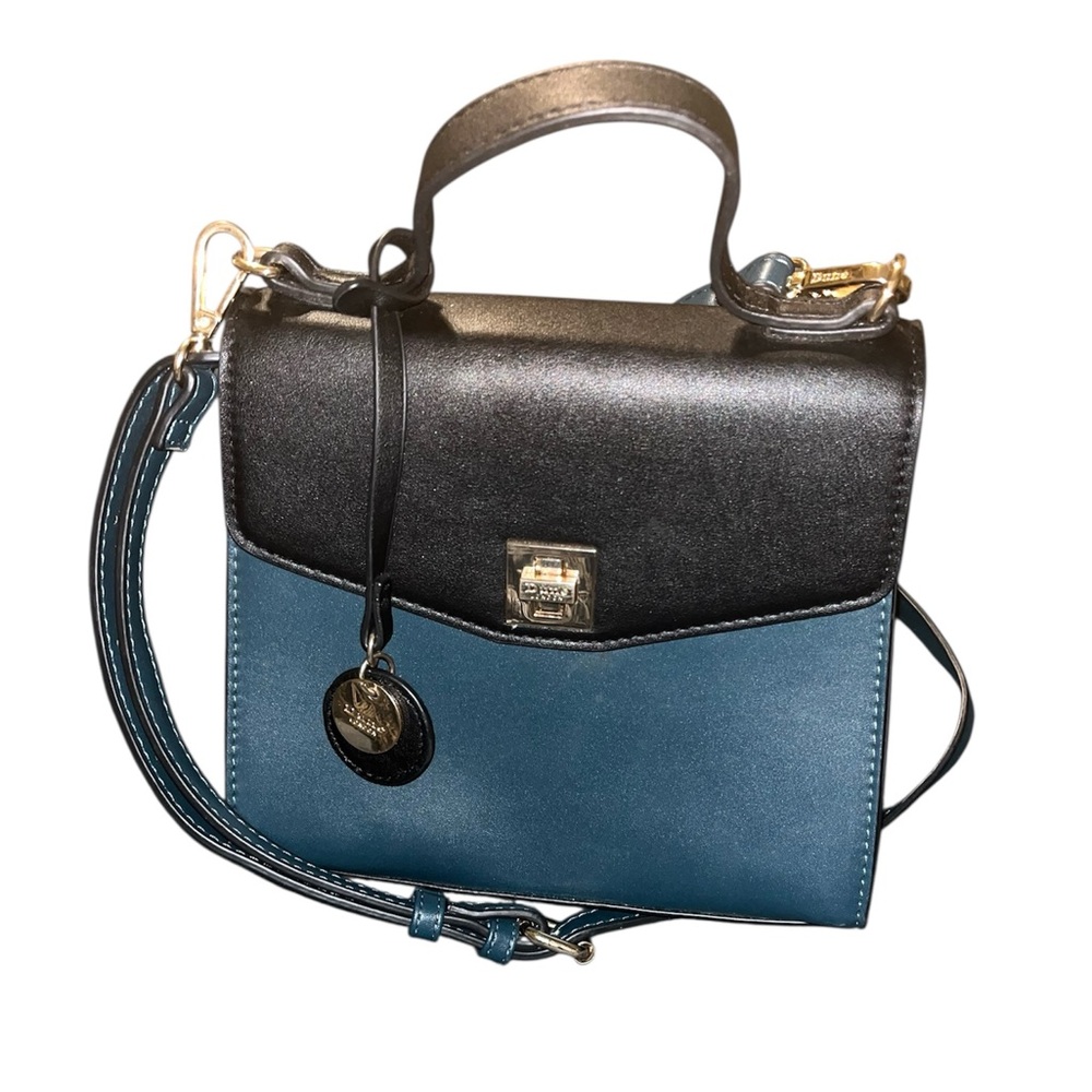 Black and Navy Blue Dune London Small Crossbody Bag
